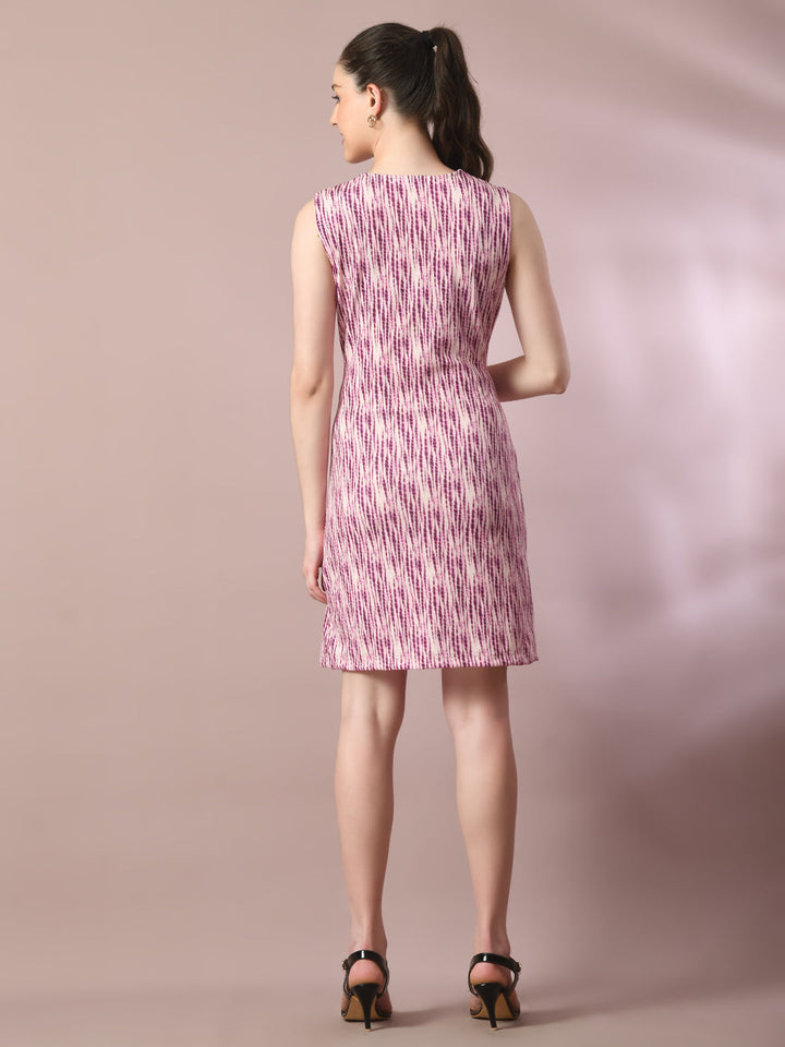 Women's  Multi Printed Cowl Neck Bodycon Party Dress  - Myshka