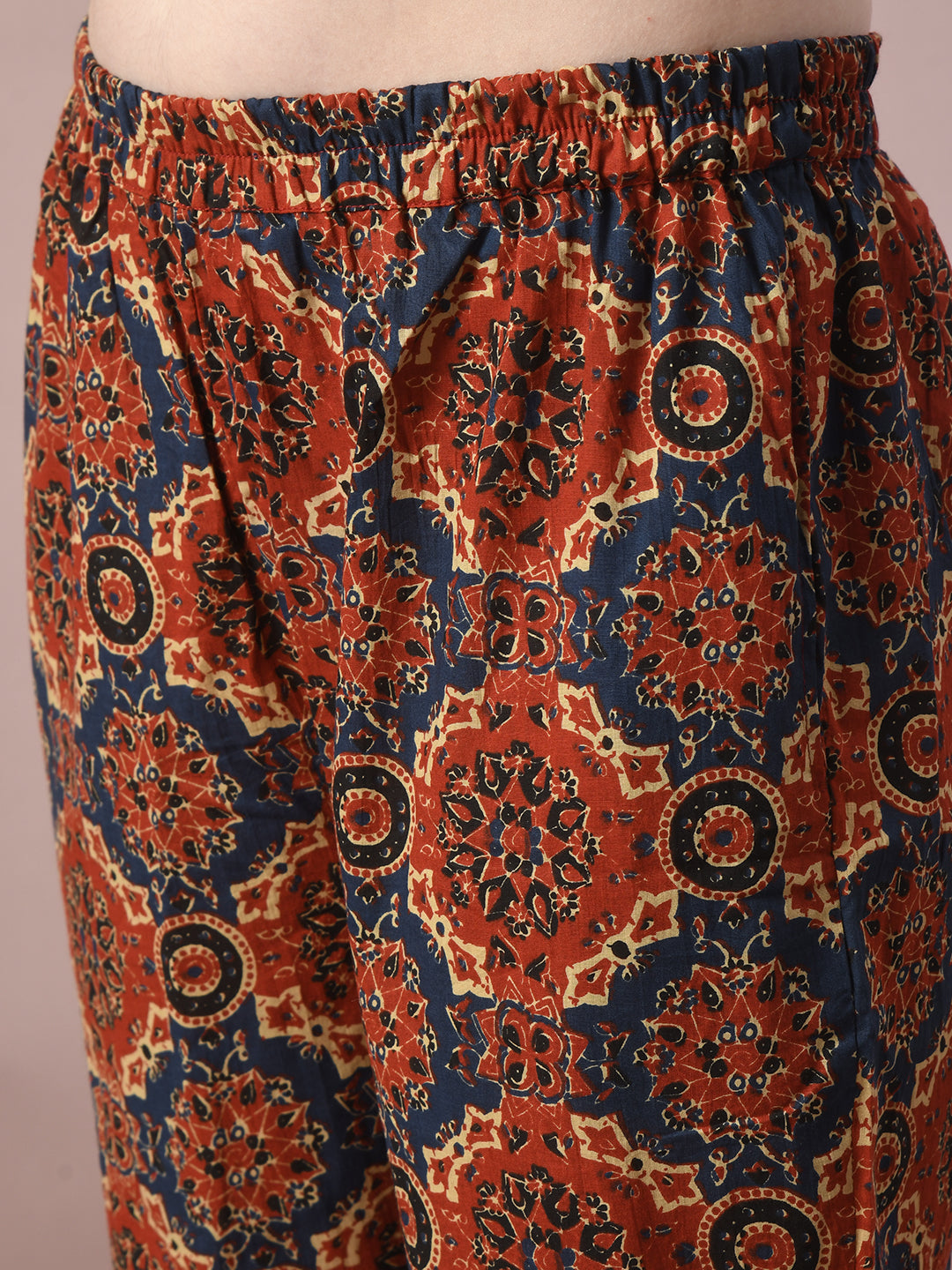 Women's  Multi Printed Cotton Straight Party Kurta Sets With Dupatta - Myshka