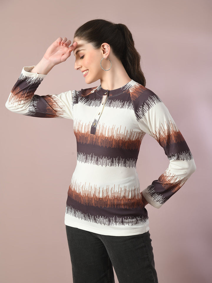 Women's  Multi Embellished Raglan Sleeve Party Top  - Myshka