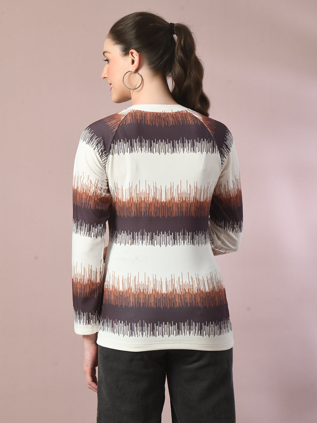 Women's  Multi Embellished Raglan Sleeve Party Top  - Myshka
