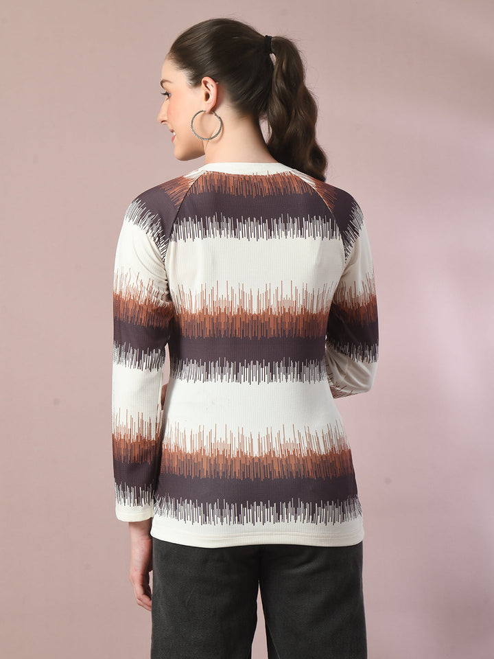 Women's  Multi Embellished Raglan Sleeve Party Top  - Myshka
