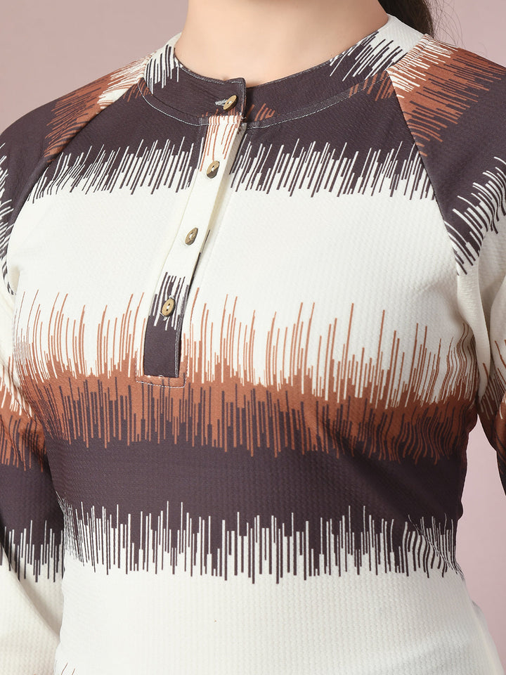 Women's  Multi Embellished Raglan Sleeve Party Top  - Myshka