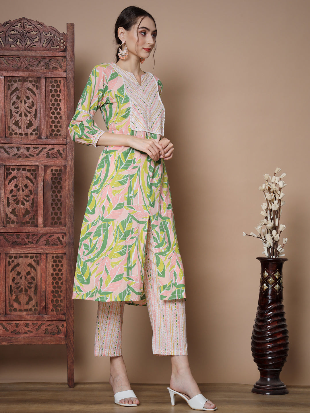 Women's Multi A-Line Kurta & Palazzos Myshka