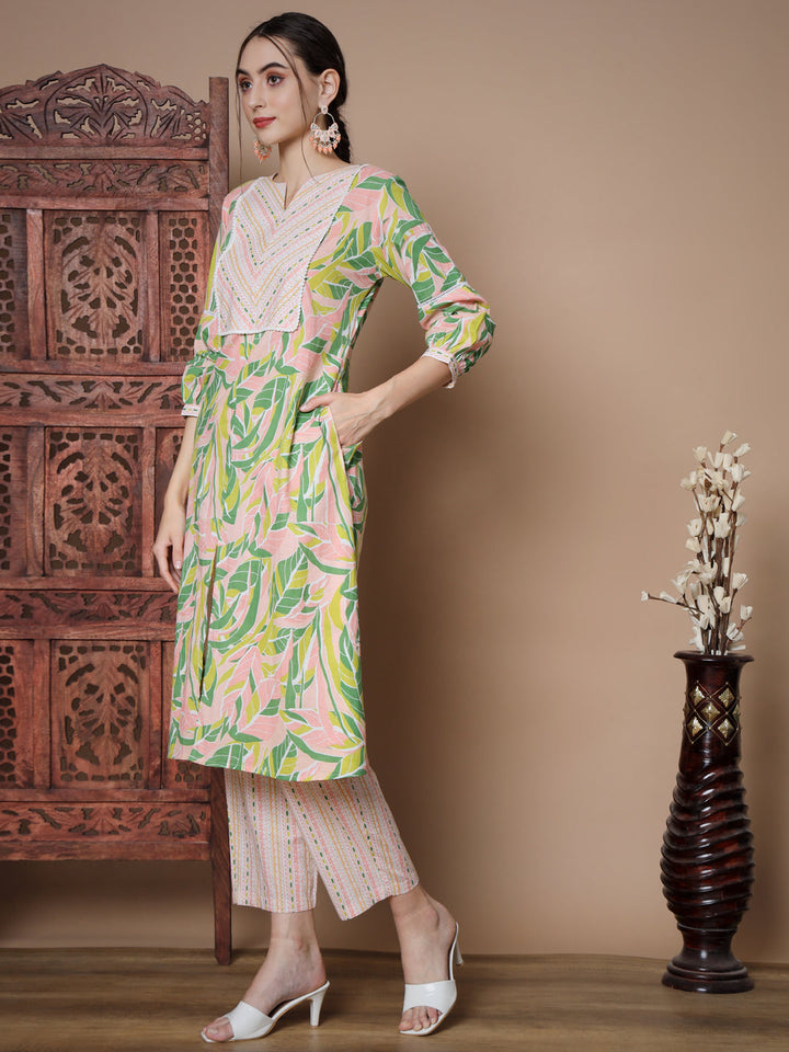 Women's Multi A-Line Kurta & Palazzos Myshka