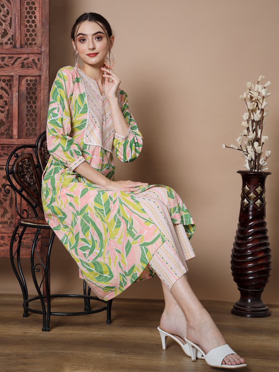 Women's Multi A-Line Kurta & Palazzos Myshka