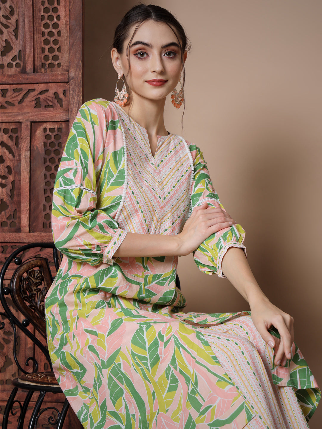 Women's Multi A-Line Kurta & Palazzos Myshka