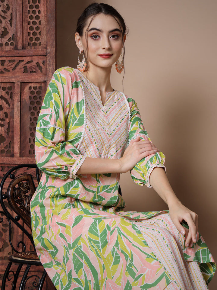 Women's Multi A-Line Kurta & Palazzos Myshka